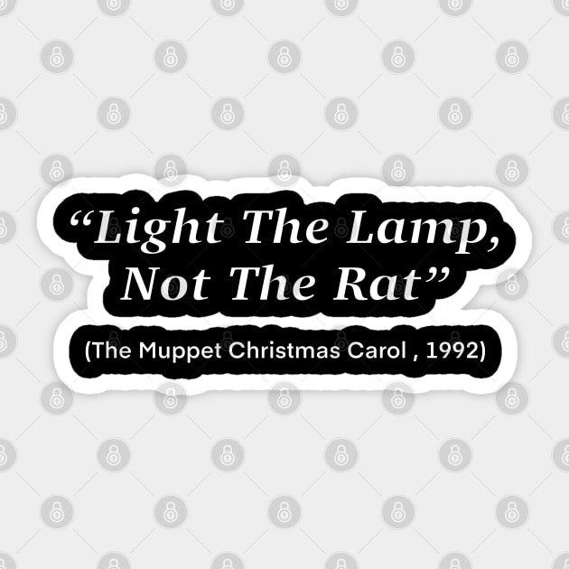 Light the light - The Muppet Christmas Carol Sticker by Dark_Inks